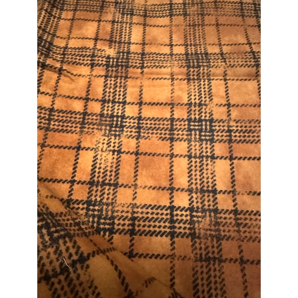 Maywood Studio Woolies Bonnie Sullivan Cotton‎ Flannel Fabric Plaid Brown Black